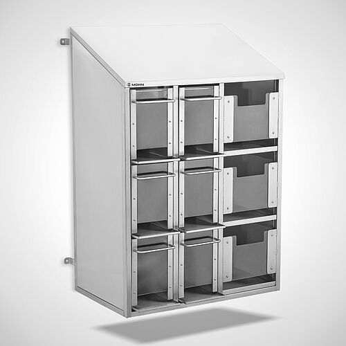 Wall-mounted dispenser cabinet for disposable clothing and protective equipment type ESS-W/VA-6-3 80-50, Id. no. 24-61440-2 