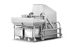 Swing-Loader Typ SL-GB-GL-1000-1200 für Großboxen mit Doppeltrichterschütte für Normwagen (Option) und Aufnahme für Normwagen (Option), Id-Nr. 24-62278 