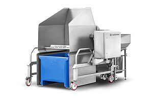 Swing-Loader Typ SL-GB-GL-1000-1200 für Großboxen mit Doppeltrichterschütte für Normwagen (Option) und Aufnahme für Normwagen (Option), Id-Nr. 24-62278 