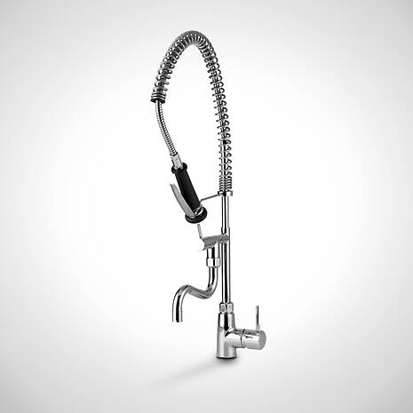 Standard dishwashing showers – brass, chrome-plated with stainless steel coil spring | Mohn GmbH 
