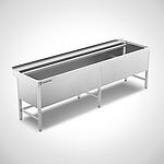 Sink unit type SPT-1B-OA SON, basin size L 2400 x W 550 x D 350 mm, ID 23-61062