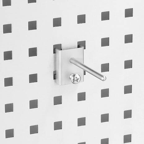 Diverse Werkzeughalter mit geradem Dorn in verschiedenen Längen Typ WZH-GD zur Anbringung an Lochwand/Werkzeugwand | Mohn GmbH