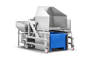 Swing-Loader Typ SL-GB-GL-1000-1200 für Großboxen mit Doppeltrichterschütte für Normwagen (Option) und Aufnahme für Normwagen (Option), Id-Nr. 24-62278 