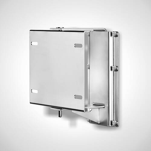 Stainless steel wall swivelling bracket type WSK-T 14/20e, Art. No. 10.71.03.01, suitable for automatic hose reel type ASA-HL 20/12/2e