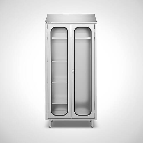 Stainless steel storage cabinet with full-length divider, Model ASD-TD Highline 95-50, Item No. 44.20.00.25 