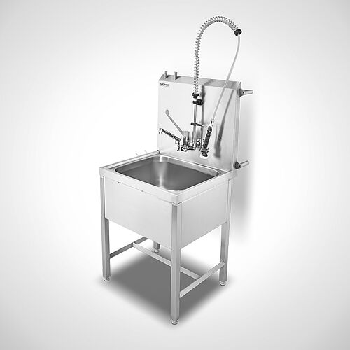 Parts washing station with feet Type TW-S 70-62 with optionally dish shower, art. no. 12.00.00.60+93.00.00.36 