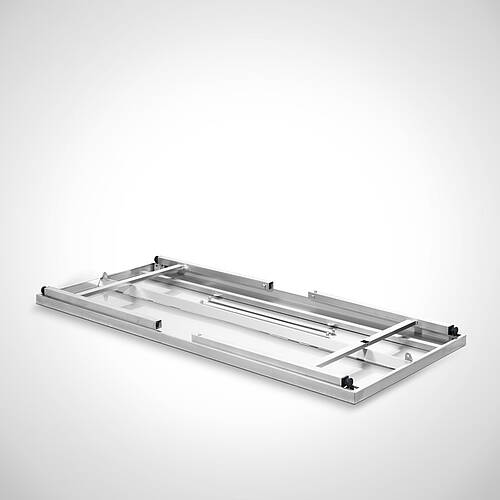 Work table for self-assembly type AT-H-Z 200-90, Art. No. 21.00.19.99, photo shows disassembled state 