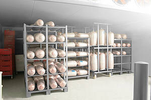 Kebab transport rack Type DTG-5-100-92 in the blast freezer, ID 05-60020 