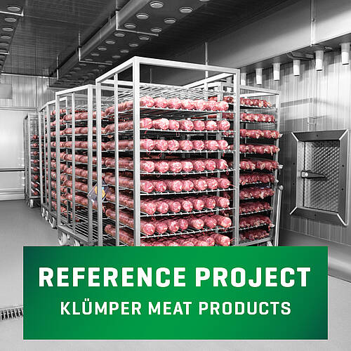 Practical reference company Klümper: Sausage and cook trolley for large sausage calibres | Mohn GmbH