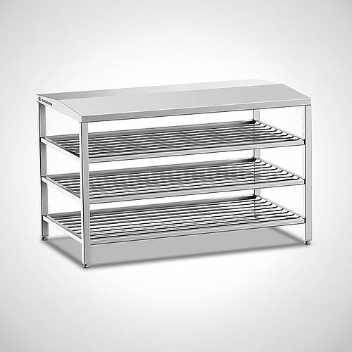 Swing-over bench made of stainless steel Type USB Ecoline D-3-3, item no. 46.00.02.52 