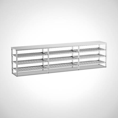 Swing-over bench made of stainless steel Type USB Ecoline E-3-8, item no. 46.00.02.38 