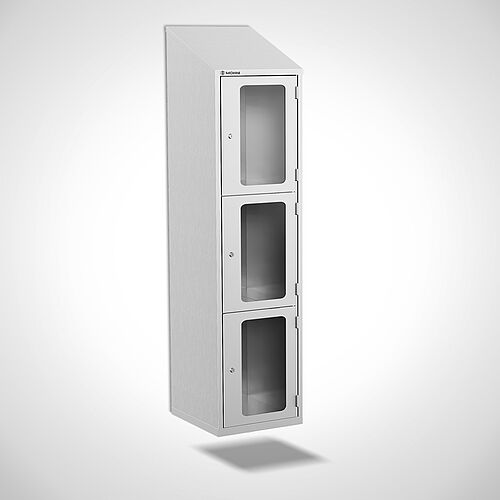 Wall-mounted stainless steel compartment locker with doors, type FSA3-WH-VA-EU 1 compartment - 300 mm compartment width, art. no. 46.10.05.00 