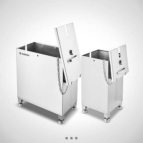 Geschlossene Kanisterbehälter für Hygieneschleusen und Sohlenreinigung