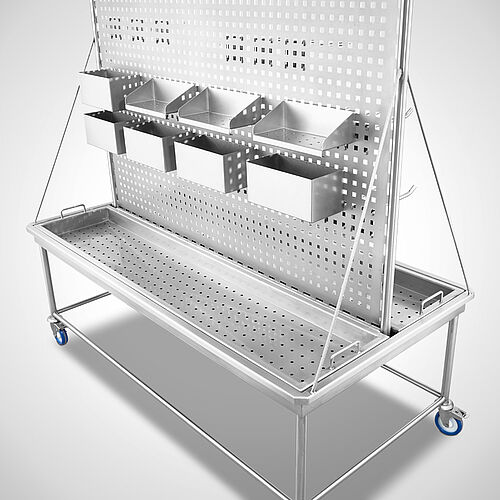 Fahrbarer Teilewaschplatz Typ TW-G/F LW mit Lochblechwanne | Mohn GmbH