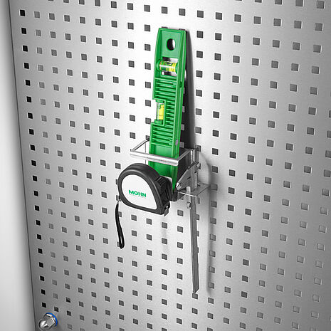 Halter für Meßwerkzeuge, wie Gliedermaßstab, Maßband Typ MWH | Mohn GmbH