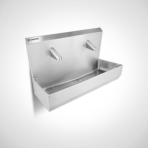Multiple sensor-operated hand wash basin with 2 washing places type WR-HL 2-41, art. no. 12.00.01.62 