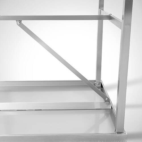 Work table for self-assembly | Robust substructure made of square profile strut with diagonal strut reinforcement | Mohn GmbH