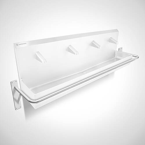 Protection arch made of stainless steel Type RSB-WR-HL 4 for multiple wash basin, art. no. 12.00.04.09 