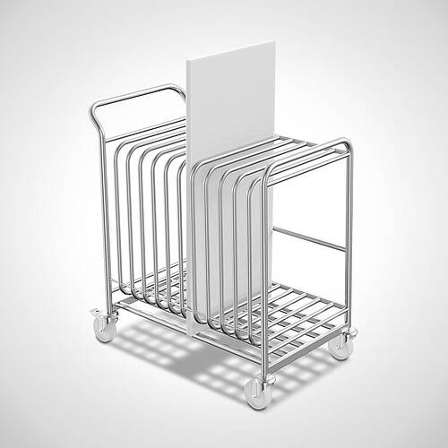 Transport trolley for 12 plastic sheets type TWPE-12, art. no. 43.00.00.35 