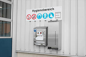 Stainless steel dispenser systems for disposable protective clothing (hairnet and coat dispensers)