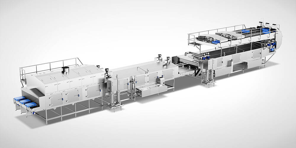Industrie-Waschanlage zur reinigung von Euronormbehältern mit Etikettenentfernung DLWA-3000-3T-3-ETI-Highline, Id-Nr. XRM36111 