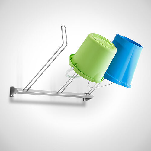 Eimer-Abtropfhalter aus Edelstahl für 3 Eimer Typ EAH-3-HL, Art.-Nr. 48.00.00.13 