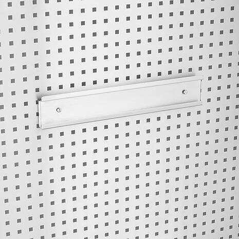 Halteschienen für Sichtlagerkästen in verschiedenen Längen Typ HSK zur Anbringung an Lochwand/Werkzeugwand | Mohn GmbH