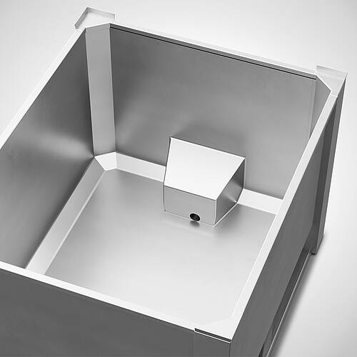 Stainless Steel Stackable Container, Type STB-AI OG 700 K - Inside Container View, Item No. 49.00.04.00 Stainless Steel Stackable Container, Type STB-AI OG 700 K - Inside Container View, Item No. 49.00.04.00