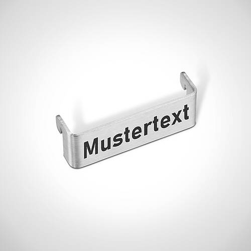 Beschriftungs-Aufhänger für Lochwand/Werkzeugwände Typ BA-60 (60 mm breit), Art.-Nr. 44.20.04.40, beschriftet 
