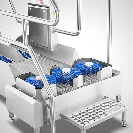 Erweiterung Sohlenrand-Reinigung für Hygieneschleusen und Sohlenreinigungsmaschinen vom Typ HIGHLINE | Mohn GmbH