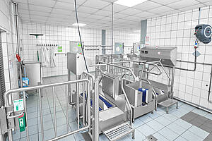 Hygieneschleuse mit Clean-Check Highline und Stiefelreinigungsmodul Boot-Master Highline, ID 24-62844