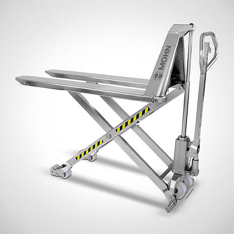 Scheren-Gabelhubwagen Typ SHW-M / Plus aus 100% Edelstahl rostfrei | Mohn GmbH