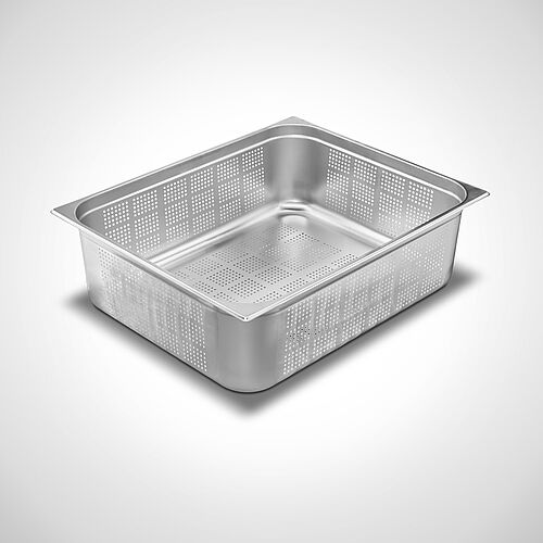 Detail sieve insert: GN container perforated 2/1 - depth 200 mm, W 650 x D 530 x G 200 mm, ID 22-65048 