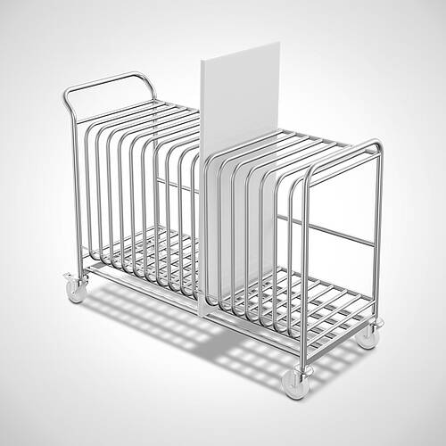 Transport trolley for 18 plastic sheets type TWPE-16, art. no. 43.00.00.38 