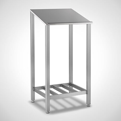 Stainless steel slant-top desk Type SST-R - Mohn GmbH