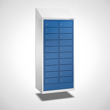 Wandhängender Wäsche-Ausgabeschrank aus pulverbeschichtetem Stahlblech | Mohn GmbH