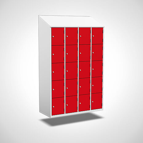 wall-mounted compartment cupboard made of powder-coated sheet | Mohn GmbH
