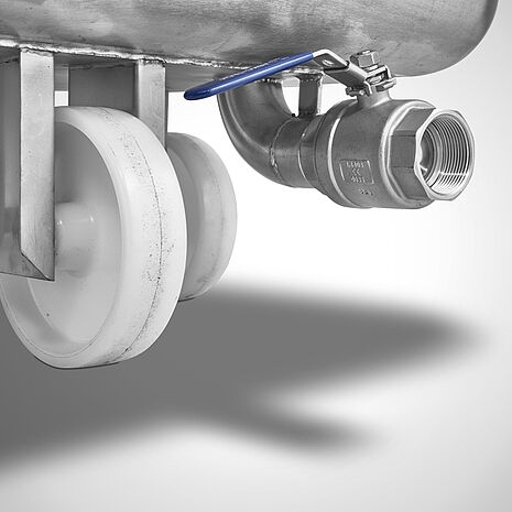 Ball valve for meat trolleys | Mohn Company Germany