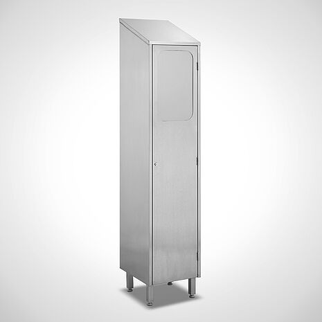 Laundry collection cupboard with feet made of stainless steel | Mohn GmbH