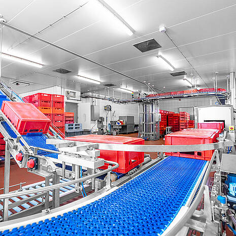 Automatische Fördertechnik für die lebensmittelverarbeitende Industrie | Mohn GmbH