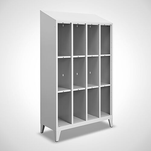 Open compartment cabinet made of powder-coated sheet steel type FS3-AF-ST-EU-O, art. no. 45.00.06.16