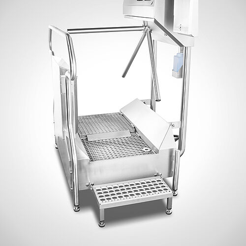 Hygiene Station - Disinfection zone and drip zone (Hygiene station Type Desi-Check DW-1100 R Highline) 