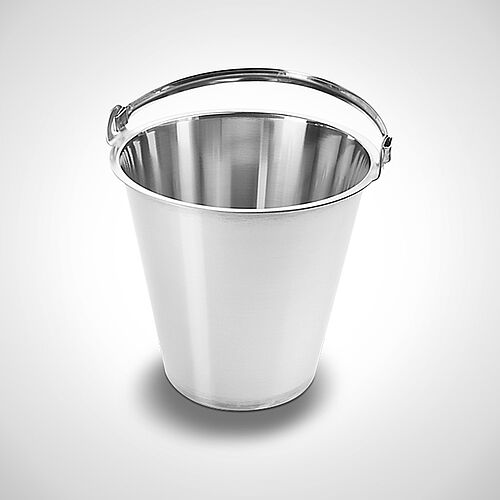 Stainless steel bucket without reinforced floor band (volume 7 ltr. ), item no. 48.00.00.05 