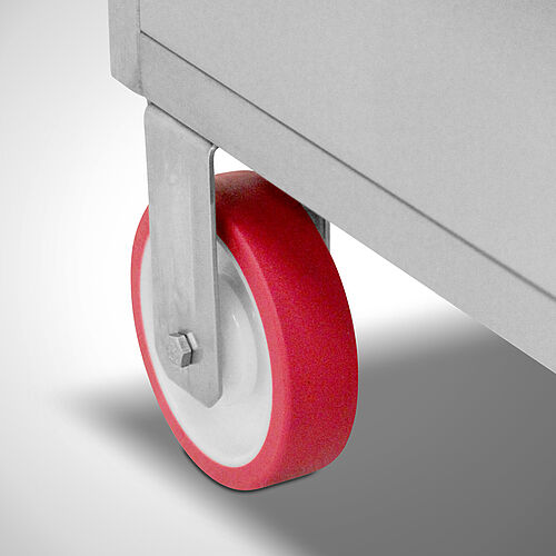 Depot trolley Type ABW-50-80-SON, Detail fixed castor 