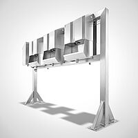 Hygienic hand drier Type Jet II with stainless steel rack (ID 20-61420) 