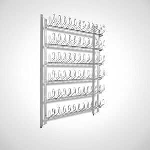 Wall bracket "WSS-6" with 6 pcs. of 6 shoe holders for 36 pairs of shoes 
