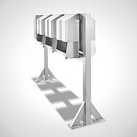 Hygienic hand drier Type Jet II with stainless steel rack (ID 20-61420) 