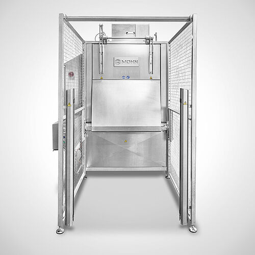 Cabin washing system Type KWA-300 for bin trolleys with safety fence, item no. 11.10.02.71 