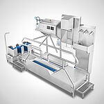 Hygiene station Check-In-Station II Highline with optionally boot cleaning station Type Boot-Star I-M