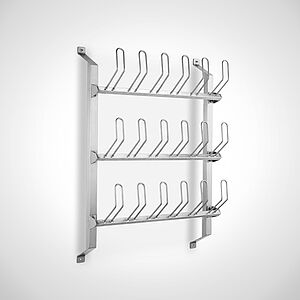 Wall bracket "WSS-3" with 3 pcs. of 3 pair shoe holders for 9 pairs of shoes 